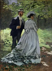 Los Paseantes, o Claude Monet Bazille y Camille, 1865